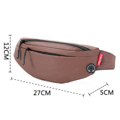 TINYAT T2003 Outdoor Sports Nylon Waterproof Mobile Phone Waist Bags(Epithelium Brown) - Waist Bags by TINYAT | Online Shopping South Africa | PMC Jewellery