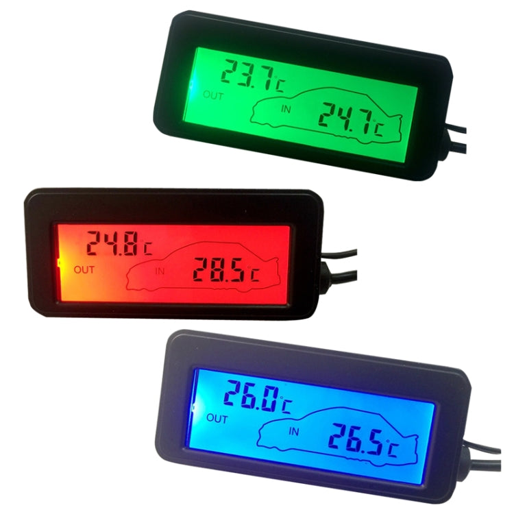 Car Inside and Outside Backlit Mini Digital Thermometer(Blue) - Clocks & Car Meters by PMC TechLife | Online Shopping South Africa | PMC TechLife | Buy Now Pay Later Mobicred