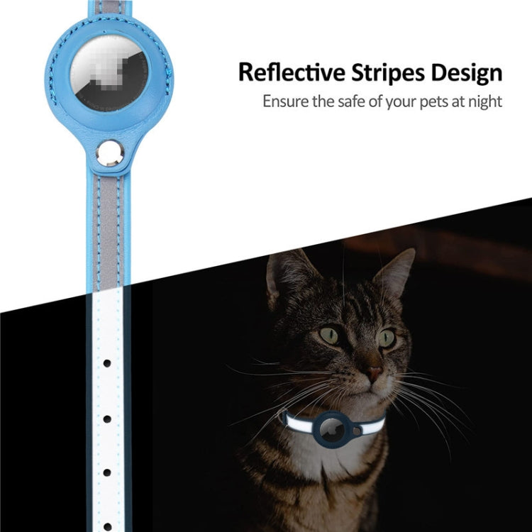 For Airtag Tracker Protective Cover Pet PU Collar, Specification: M(Purple) - Pet Series by PMC TechLife | Online Shopping South Africa | PMC TechLife