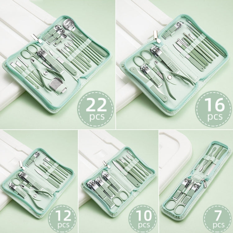 Stainless Steel Nail Clipper Nail Art Tool Set, Color: 10 PCS/Set (Green) - Nail Clipper by PMC Jewellery | Online Shopping South Africa | PMC Jewellery | Buy Now Pay Later Mobicred