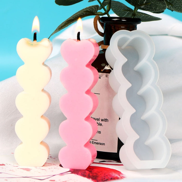 D2111-1 DIY Drop Mold Heart Candle Silicone Mold - Arts & Crafts by PMC TechLife | Online Shopping South Africa | PMC TechLife