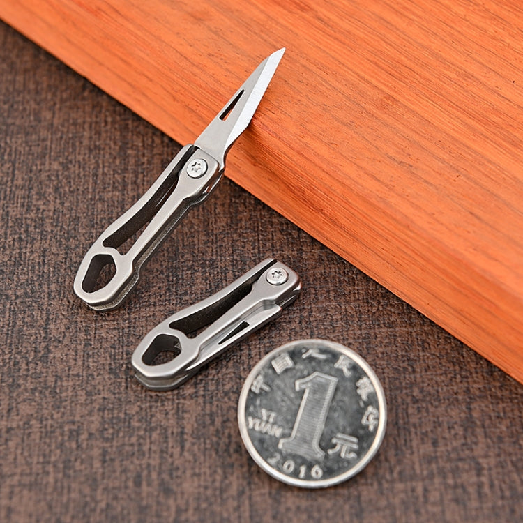 Titanium Alloy Mini Folding Knife Express Knife EDC Keychain Pendant - Burin &Cutting Knife by PMC TechLife | Online Shopping South Africa | PMC TechLife