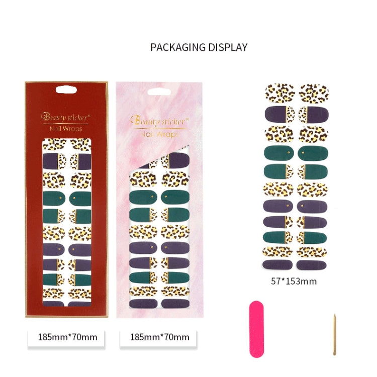 22 Fingers Shiny Onion Powder Starry Waterproof Nail Sticker(ZX-3041) - Nail Stickers by PMC Jewellery | Online Shopping South Africa | PMC Jewellery | Buy Now Pay Later Mobicred