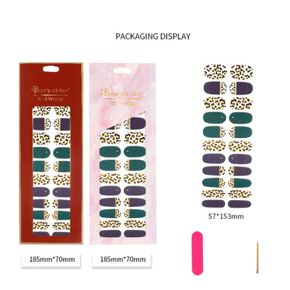 22 Fingers Shiny Onion Powder Starry Waterproof Nail Sticker(ZX-3038) - Nail Stickers by PMC Jewellery | Online Shopping South Africa | PMC Jewellery | Buy Now Pay Later Mobicred