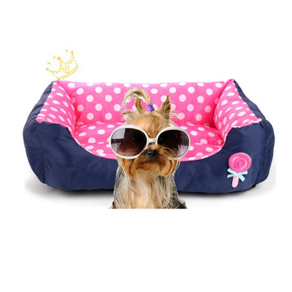 Cartoon Pet Kennel Square Cushion For Small And Medium Pet, Specification: M(Pink) - Beds by PMC Jewellery | Online Shopping South Africa | PMC Jewellery