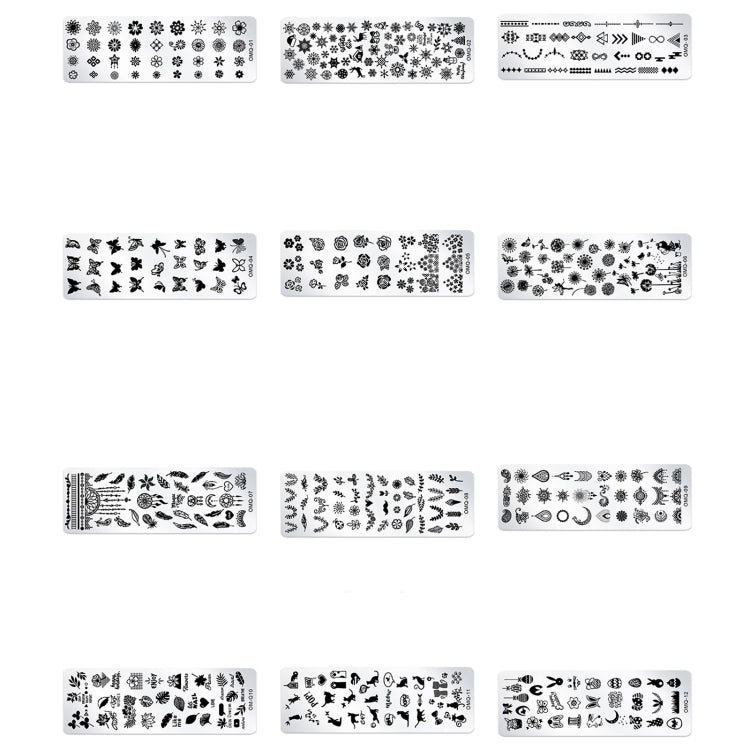 5 PCS Nail Art Print Template Nail Art Tools(OMQ-12) - Nail Art Equipment by PMC Jewellery | Online Shopping South Africa | PMC Jewellery | Buy Now Pay Later Mobicred