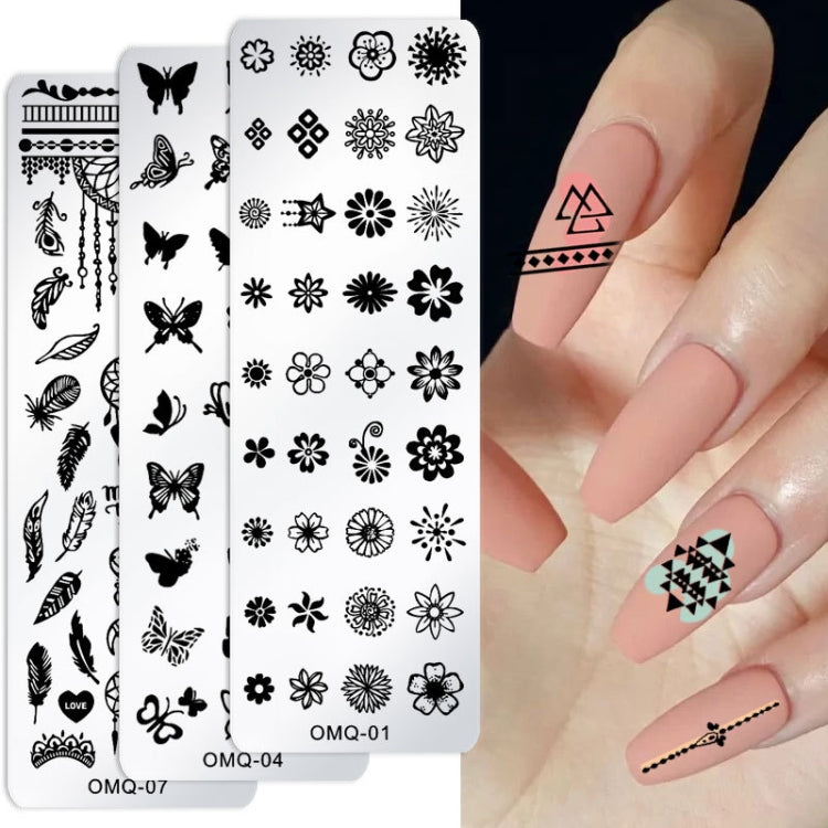 5 PCS Nail Art Print Template Nail Art Tools(OMQ-07) - Nail Art Equipment by PMC Jewellery | Online Shopping South Africa | PMC Jewellery | Buy Now Pay Later Mobicred