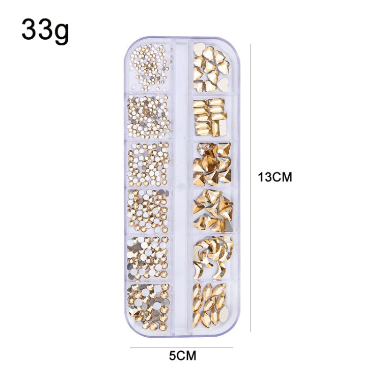 12 Grid Flat Bottom Shaped Nail Rhinestones Nail Decoration, Specification: 05 - Nail Stickers by PMC Jewellery | Online Shopping South Africa | PMC Jewellery | Buy Now Pay Later Mobicred