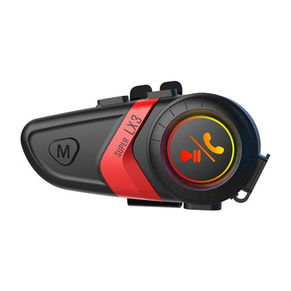 Motorcycle Helmet Call Music Navigation Bluetooth Headset, Color: Red(Hard Pipe Microphone) - Motorcycle Walkie Talkie by PMC Jewellery | Online Shopping South Africa | PMC Jewellery | Buy Now Pay Later Mobicred