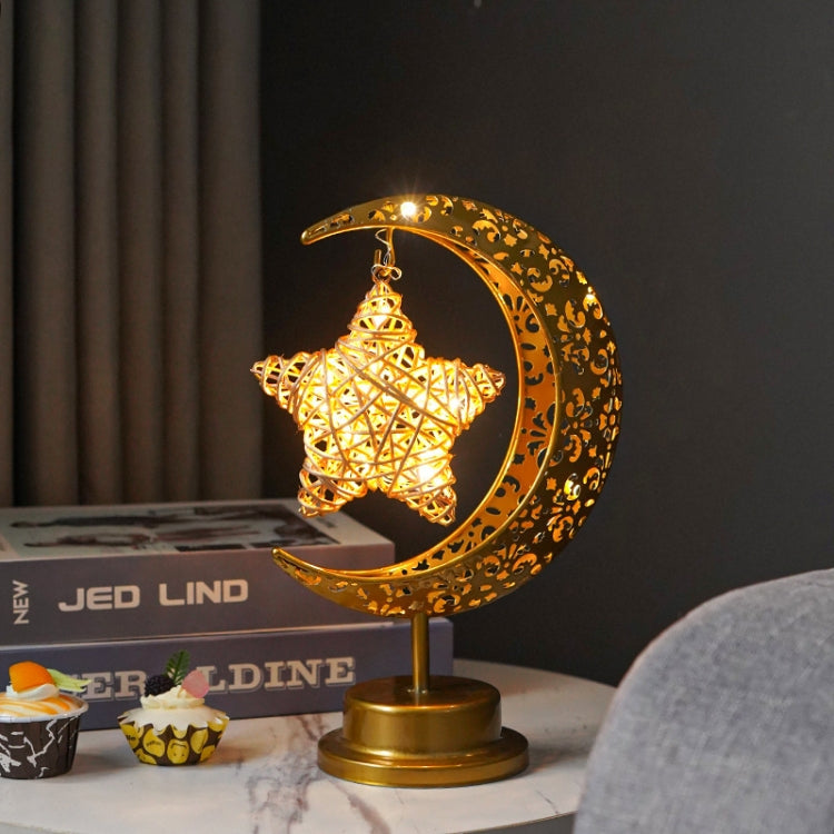 LED Wrought Iron Moon Lamp Decorative Lamp Festival Table Lamp,Style: Hanging Ball - Holiday Lights by PMC Jewellery | Online Shopping South Africa | PMC Jewellery
