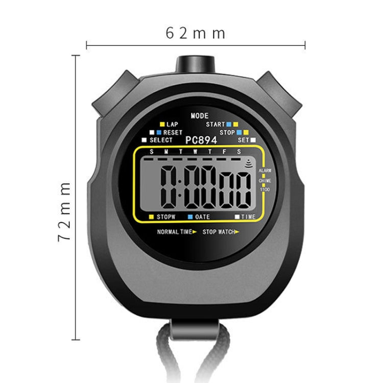 PC894 Electronic Stopwatch Timer Sports Fitness Training Referee Stopwatch - Pedometer by PMC Jewellery | Online Shopping South Africa | PMC Jewellery