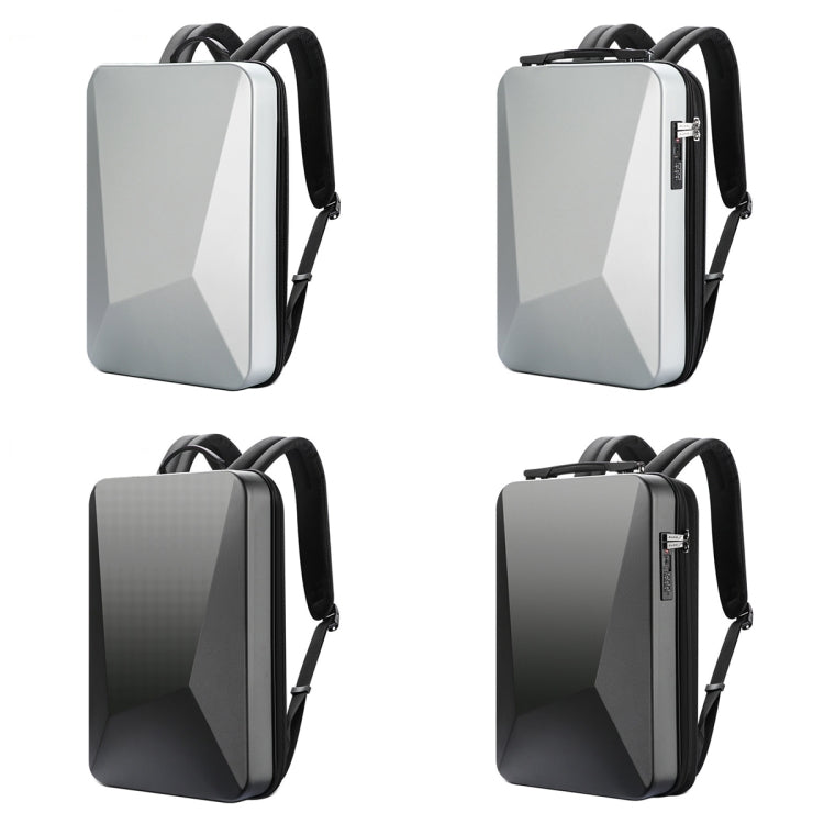 Bopai 61-93318A Hard Shell Waterproof Expandable Backpack with USB Charging Hole, Spec: Regular (Black) - Backpack by Bopai | Online Shopping South Africa | PMC Jewellery | Buy Now Pay Later Mobicred