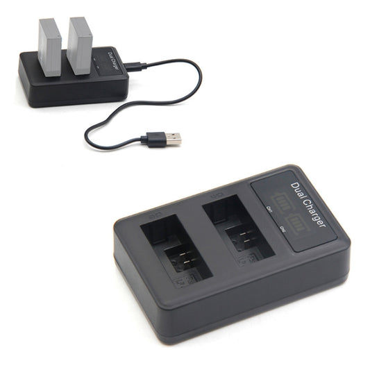 LP-E5 LCD Vertical Dual Charge SLR Camera Battery Charger - Battery USB Charger by PMC Jewellery | Online Shopping South Africa | PMC Jewellery | Buy Now Pay Later Mobicred