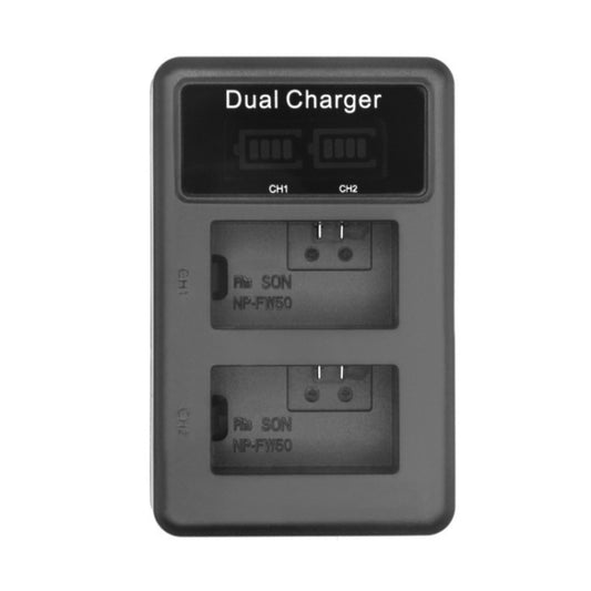 FW50 Vertical Dual Charge SLR Camera Battery Charger - Battery USB Charger by PMC Jewellery | Online Shopping South Africa | PMC Jewellery | Buy Now Pay Later Mobicred