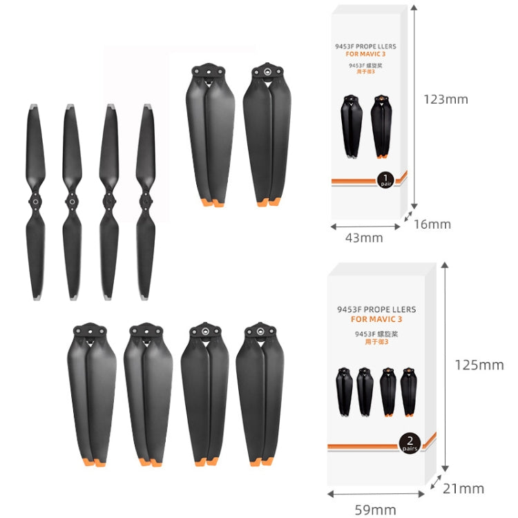 For Mavic 3 2pairs Sunnylife 9453F-2 Silver Paddle Tip Quick Release Blades - free shipping - PMC TechLife - Order now!