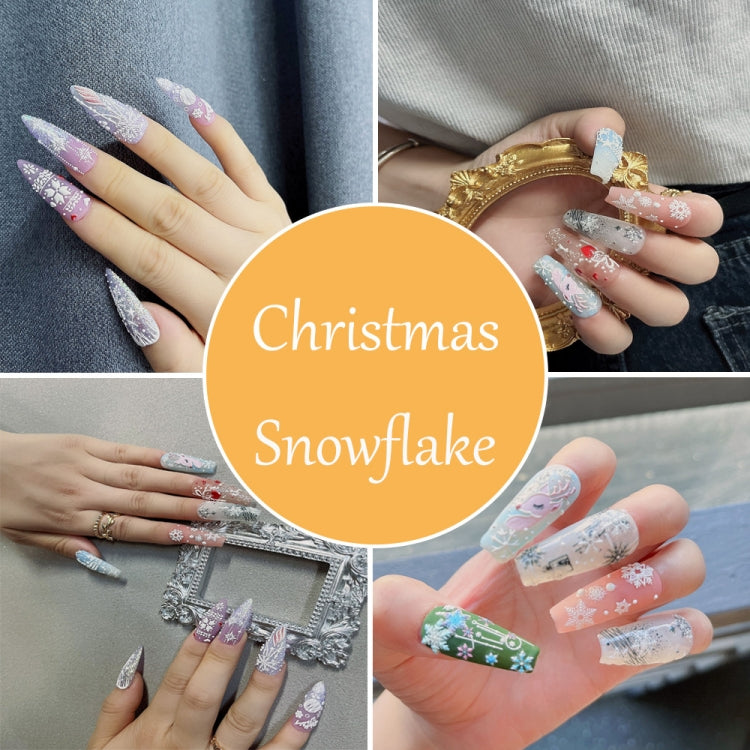 3 PCS 5D Embossed Nail Stickers Christmas Snowflake Elk Nail Stickers(5D-K123) - Nail Stickers by PMC Jewellery | Online Shopping South Africa | PMC Jewellery | Buy Now Pay Later Mobicred