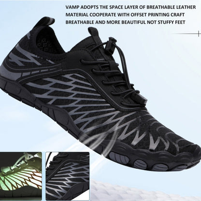 Mens Boys Water Shoes Quick Dry Aqua Socks Barefoot Beach Shoes Comfort Swim Sneakers, Size: 45(Black) - Beach Shoes by PMC Jewellery | Online Shopping South Africa | PMC Jewellery