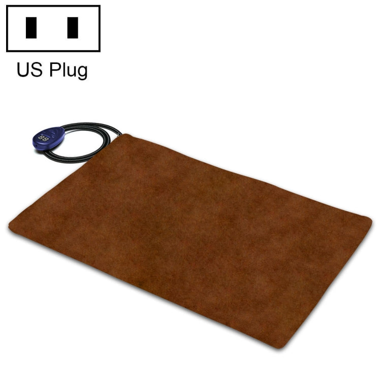 65x40cm Coffee 12V Low Voltage Multifunctional Warm Pet Heating Pad Pet Electric Blanket(US Plug) - Pads by PMC TechLife | Online Shopping South Africa | PMC TechLife | Buy Now Pay Later Mobicred