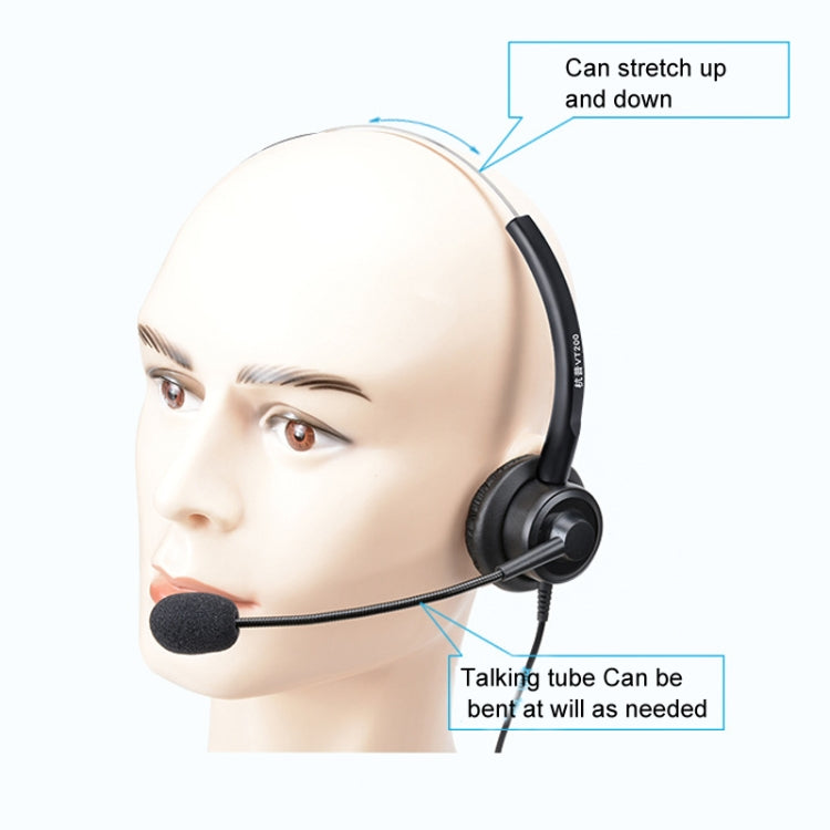 VT200 Single Ear Telephone Headset Operator Headset With Mic,Spec: USB Head with Tuning - Microphones & Headsets by PMC Jewellery | Online Shopping South Africa | PMC Jewellery | Buy Now Pay Later Mobicred