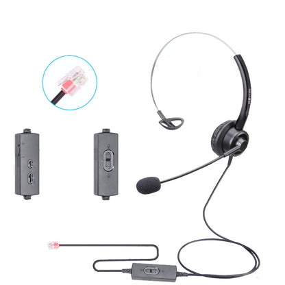 VT200 Single Ear Telephone Headset Operator Headset With Mic,Spec: Crystal Head 6-wire Sequence - Microphones & Headsets by PMC Jewellery | Online Shopping South Africa | PMC Jewellery | Buy Now Pay Later Mobicred