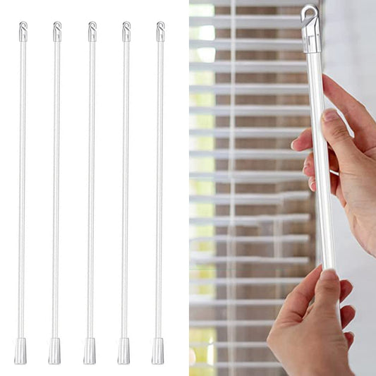 5PCS Blinds Acrylic Transparent Rod Move Light Rod With Hook Handle, Size: 17 Inch - Curtain Decorative Accessories by PMC Jewellery | Online Shopping South Africa | PMC Jewellery