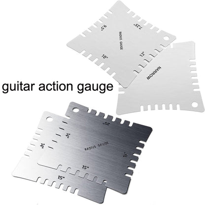 4 PCS/ Set Guitar With Teeth Ruler Guitar Repair Measuring Ruler Tools - Stringed Instruments by PMC Jewellery | Online Shopping South Africa | PMC Jewellery