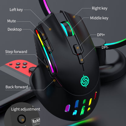 K-Snake BM520  9-button 3200DPI 2.4G RGB Wireless Dual-mode Gaming Mouse(White) - Wireless Mice by K-Snake | Online Shopping South Africa | PMC Jewellery | Buy Now Pay Later Mobicred