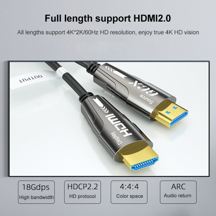 HDMI 2.0 Male To HDMI 2.0 Male 4K HD Active Optical Cable, Cable Length: 80m - Audio Optical Cables by PMC Jewellery | Online Shopping South Africa | PMC Jewellery | Buy Now Pay Later Mobicred