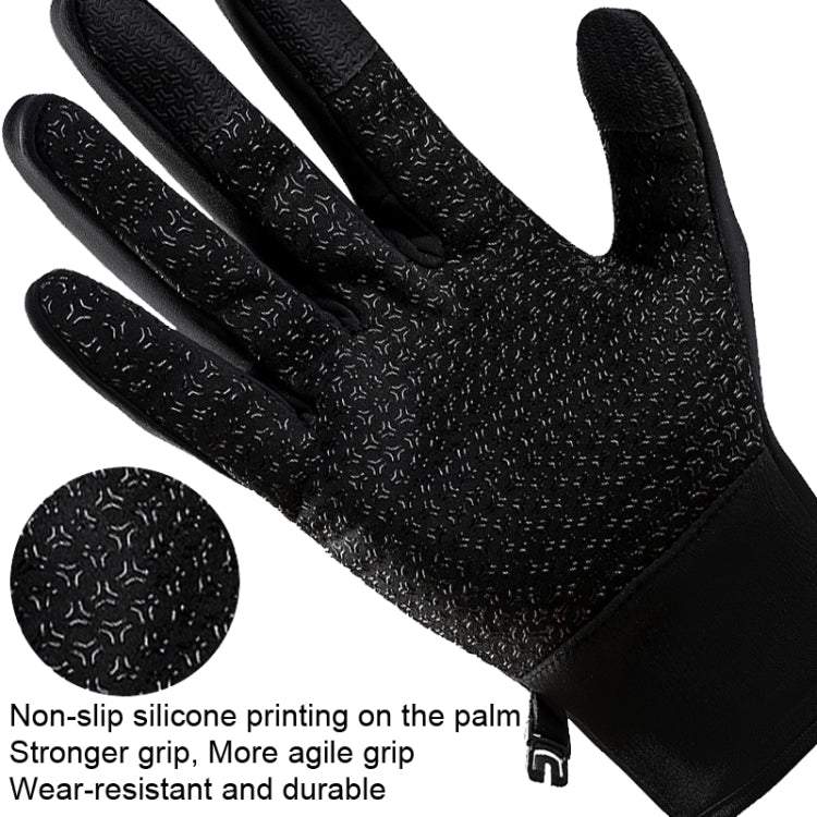 A045 Cycling Gloves Touch Screen Windproof Waterproof Sport Keep Warm Gloves, Size: L(Black) - Cycling Gloves by PMC Jewellery | Online Shopping South Africa | PMC Jewellery