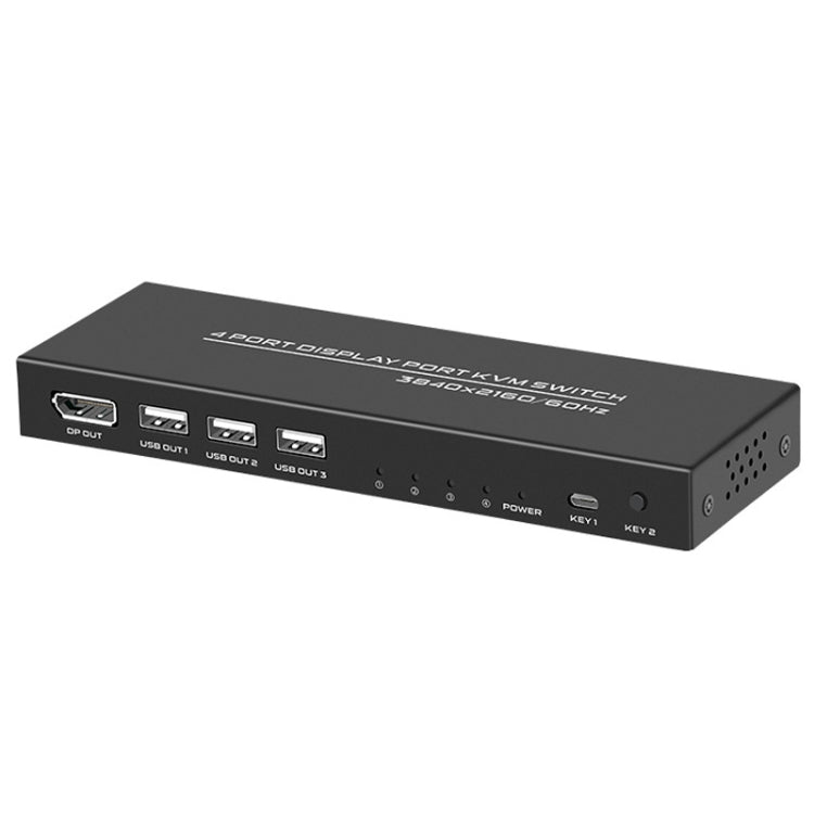 FJGEAR FJ-DK401 60HZ 4 Ports DP+USB To KVM Switcher With Desktop Controller - Switch by FJGEAR | Online Shopping South Africa | PMC Jewellery | Buy Now Pay Later Mobicred