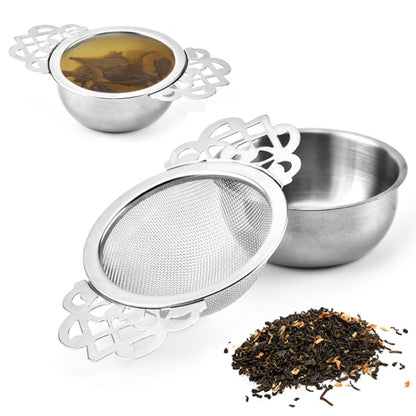 304 Stainless Steel Teapot Decorative Border Tea Filter, Color: Silver - Tea Strainers by PMC Jewellery | Online Shopping South Africa | PMC Jewellery