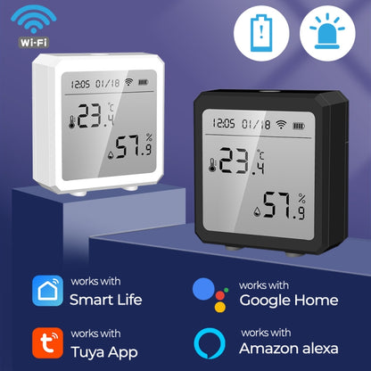 Wifi Temperature And Humidity Meter Sensor Equipment Smart Home Graffiti APP Temperature And Humidity Sensor(Black) - Smart Switch by PMC Jewellery | Online Shopping South Africa | PMC Jewellery | Buy Now Pay Later Mobicred