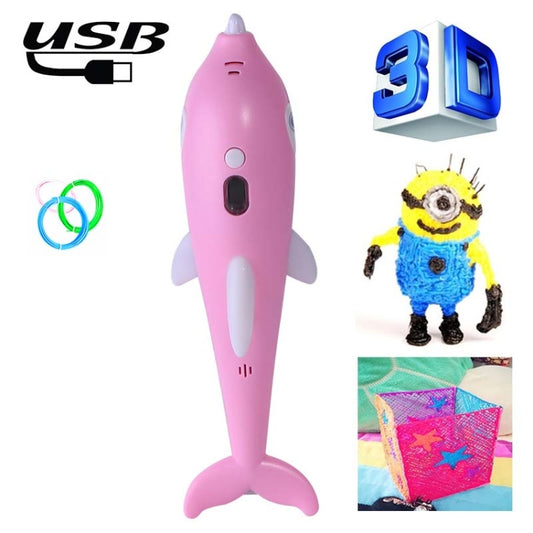 Children 3D Printing Pen Low Temperature Intelligent Screen Display Voice Drawing Pen, Style:, Color: 3 Colors (Pink) - 3D Printer by PMC Jewellery | Online Shopping South Africa | PMC Jewellery | Buy Now Pay Later Mobicred