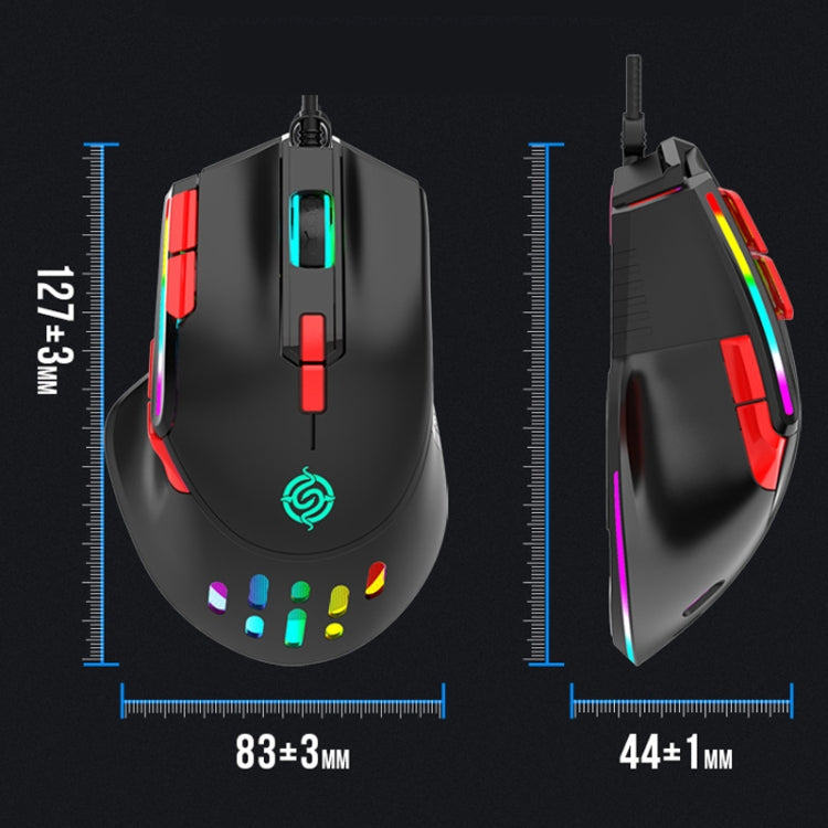 K-Snake Q15 9 Keys RGB Light Effect Wired Mechanical Mouse, Cable Length: 1.5m(White) - Wired Mice by K-Snake | Online Shopping South Africa | PMC Jewellery | Buy Now Pay Later Mobicred