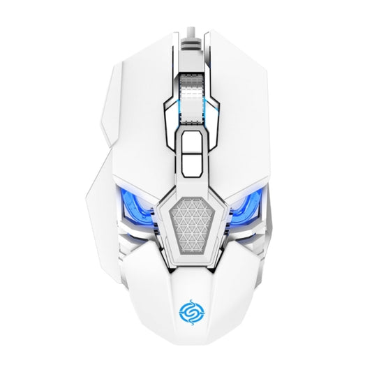 K-Snake Q18 9 Keys 6400DPI Glowing Machine Wired Gaming Mouse, Cable Length: 1.5m(White) - Wired Mice by K-Snake | Online Shopping South Africa | PMC Jewellery | Buy Now Pay Later Mobicred