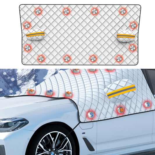 SUITU R-3945 Car Winter Front Glass Snow Shield Defrost Sunshade Thickened Car Clothing, Style: 12 Magnets Three Layers Thickened - Window Foils & Solar Protection by SUITU | Online Shopping South Africa | PMC Jewellery | Buy Now Pay Later Mobicred