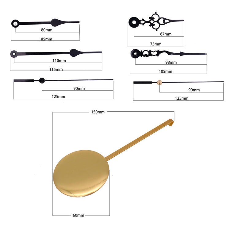 Quartz Pendulum Clock Movement DIY Movement Kits with 2 Pairs Hands - DIY Clocks by PMc TechLife | Online Shopping South Africa | PMc TechLife | Buy Now Pay Later Mobicred