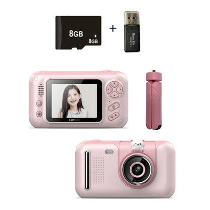 2.4 Inch Children HD Reversible Photo SLR Camera, Color: Pink + 8G Memory Card + Card Reader - Children Cameras by PMC Jewellery | Online Shopping South Africa | PMC Jewellery | Buy Now Pay Later Mobicred