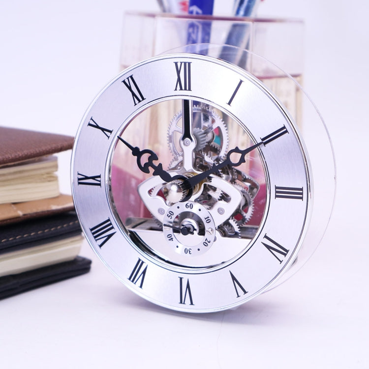Metal See-through Quartz Clock Gear Clock DIY Accessories 97mm Silver Clock Head - DIY Clocks by PMc TechLife | Online Shopping South Africa | PMc TechLife | Buy Now Pay Later Mobicred
