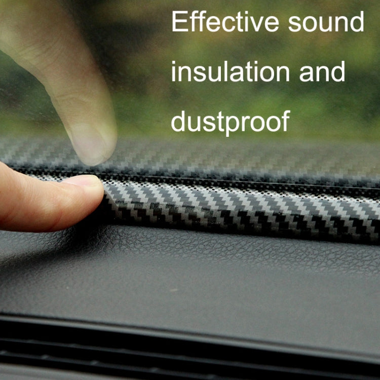 N856 Carbon Fiber Pattern Car Elastomer Seal Rubber Strip Instrument Panel Leakproof Dustproof Soundproof Universal - sealing strips by PMC TechLife | Online Shopping South Africa | PMC TechLife | Buy Now Pay Later Mobicred