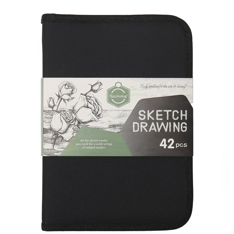 42 In 1 Drawing Painting Sketch Kit with Pencil Erasers Sharpener(Black) - Art Supplies by PMC TechLife | Online Shopping South Africa | PMC TechLife