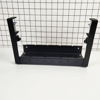 Stretchable Under Desk Cable Management Tray Carbon Steel Cable Organizer Cable Storage Rack(Black) - Shelf & Hooks by PMC Jewellery | Online Shopping South Africa | PMC Jewellery