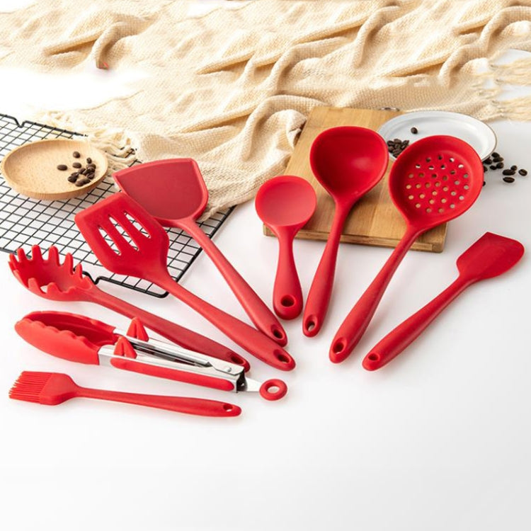 2pcs Non-stick High Temperature Resistant Silicone Cookware, Style: Rice Spoon(Red) - Cooking Tools by PMC TechLife | Online Shopping South Africa | PMC TechLife | Buy Now Pay Later Mobicred