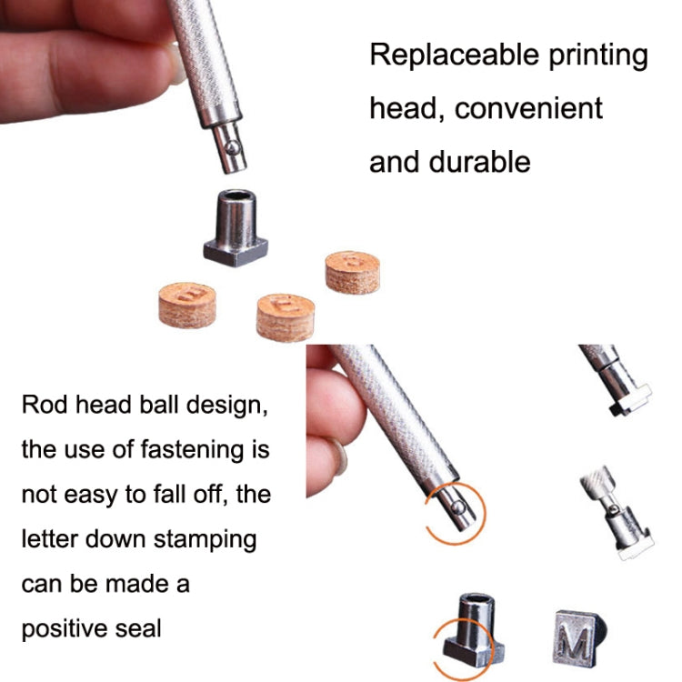 36 In 1 Leather English Print Punch Digital Seal Craft Leather Carving Tools, Size: 3.5mm - DIY Apparel Sewing by PMC Jewellery | Online Shopping South Africa | PMC Jewellery | Buy Now Pay Later Mobicred