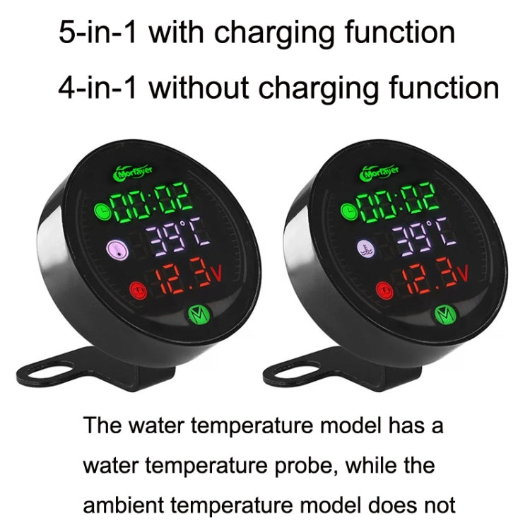 Morfayer YL-M05 5 In 1 Water Temperature Model 9-24V LED Night Vision Motorcycle Modification Instrument - Electrical Instruments by PMC Jewellery | Online Shopping South Africa | PMC Jewellery | Buy Now Pay Later Mobicred