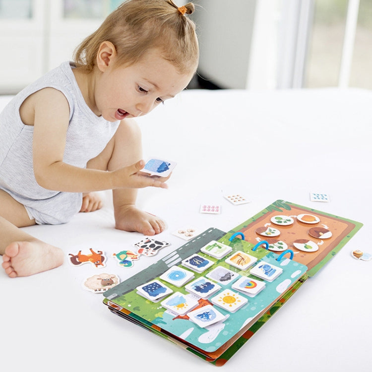 Children Early Teaching Cartoon Intelligence Development Toys Repeatedly Paste Book(Farm) - Early Education Toys by PMC Jewellery | Online Shopping South Africa | PMC Jewellery