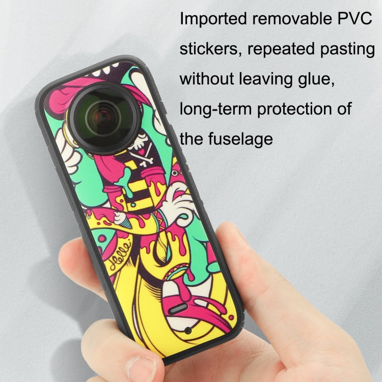 Sunnylife IST-TZ485 For DJI Insta360 X3 Panoramic Camera PVC Protection Scraper Film Stickers(Pirate+Drawing Red) - Protective Film & Stickers by Sunnylife | Online Shopping South Africa | PMC Jewellery | Buy Now Pay Later Mobicred