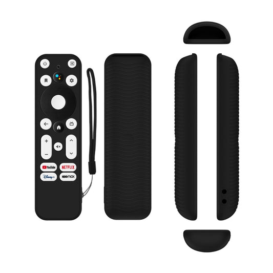For ONN Android TV 4K UHD Streaming Device Y55 Anti-Fall Silicone Remote Control Cover(Black) - Remote Control Covers by PMC Jewellery | Online Shopping South Africa | PMC Jewellery