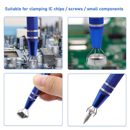 2pcs IC Chip Picker Electronic Component Parts Picker Capacitor IC Grabber Clips(Blue) - Auxiliary Clamp Clip by PMC Jewellery | Online Shopping South Africa | PMC Jewellery | Buy Now Pay Later Mobicred