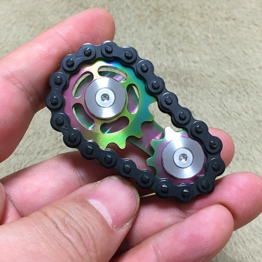 Black Chain Gyro Fingertip Gyro EDC Metal Toy Gear Sprocket Flywheel, Color: Colorful - Spinning Toys by PMC Jewellery | Online Shopping South Africa | PMC Jewellery